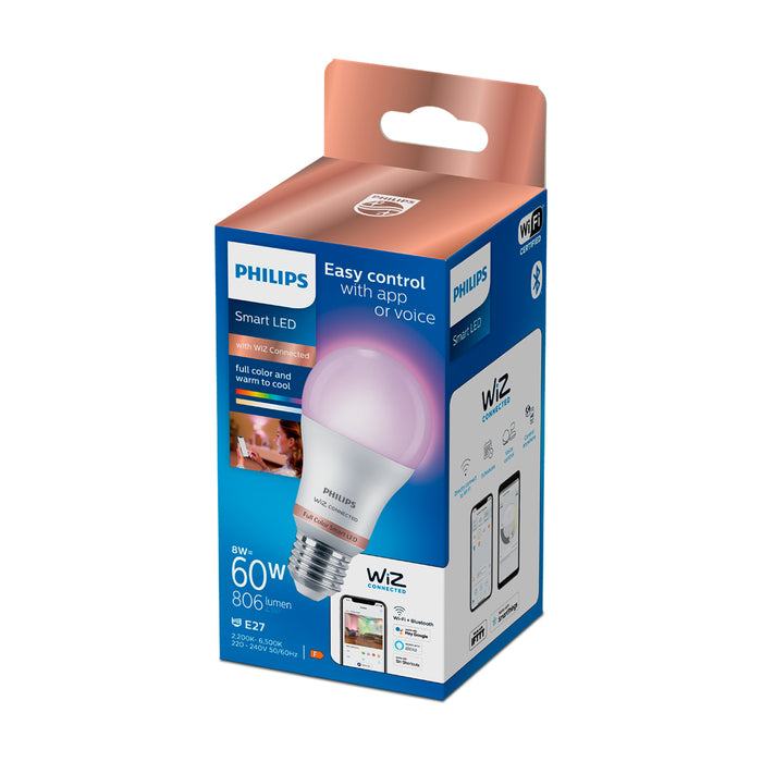 Ampolleta LED Philips Inteligente 8W E27 Millones de Colores