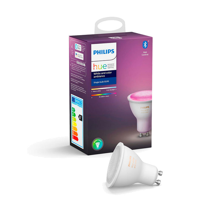 Pack Philips Hue Bridge + 3 Ampolletas Gu10 Color + Switch