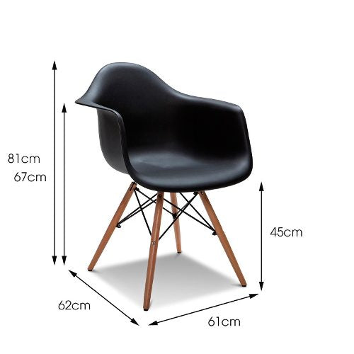 Pack 10 Silla Eames Butaca Negra DAW