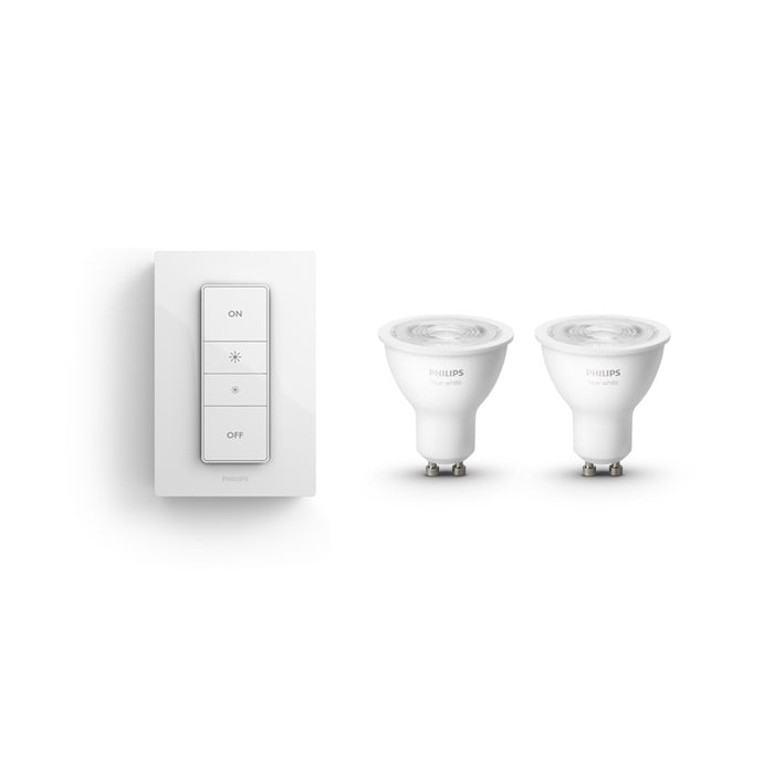 Pack Philips Hue 2 Ampolletas Gu10 Blancas + Dimmer Switch