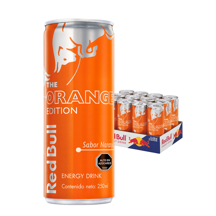 Bebida Energetica Red Bull Orange Edition 12 Latas De 250ml