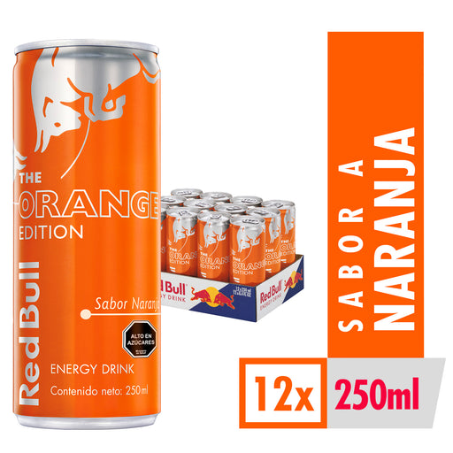 Bebida Energetica Red Bull Orange Edition 12 Latas De 250ml