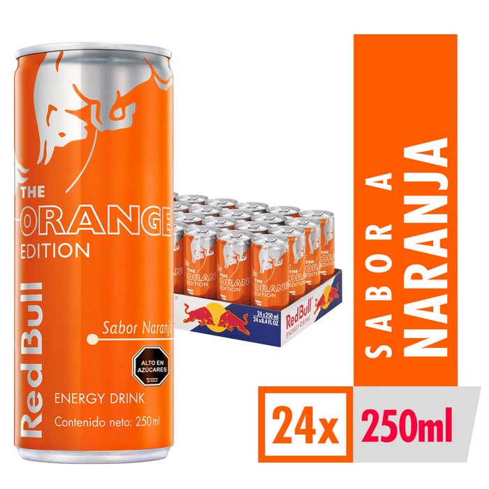 Bebida Energetica Red Bull Orange Edition 24 Latas De 250ml