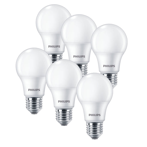 Pack 6 Ampolletas LED Philips EcoHome 12 Watts E27 Calida