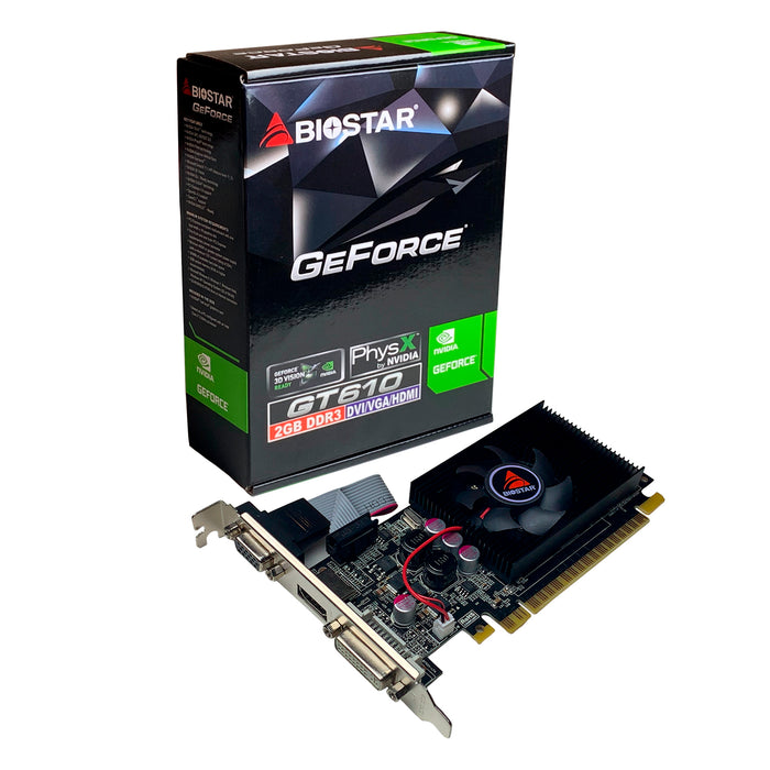 Tarjeta de Video Biostar nVidia GeForce GT610 2GB