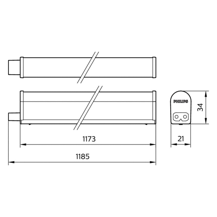 Tubo LED Essential Smartbright Blanco cálido 118 TH G2