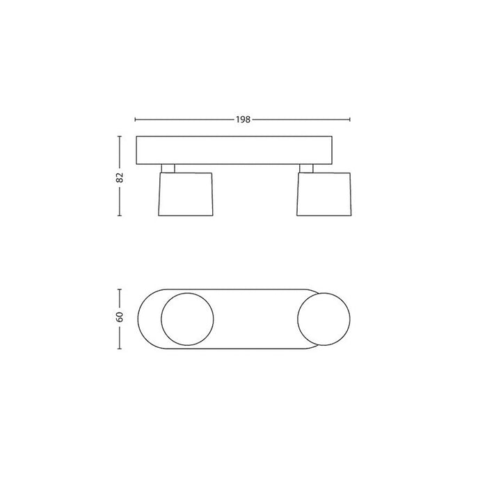 Aplique de techo Philips Star 2x Gris