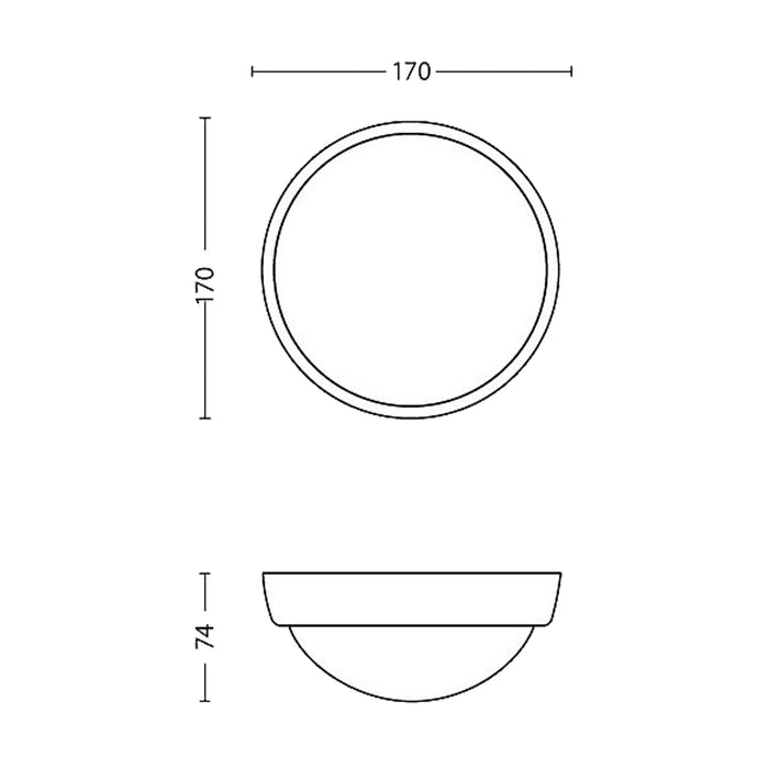 Aplique de Pared Exterior Philips Eagle Nego