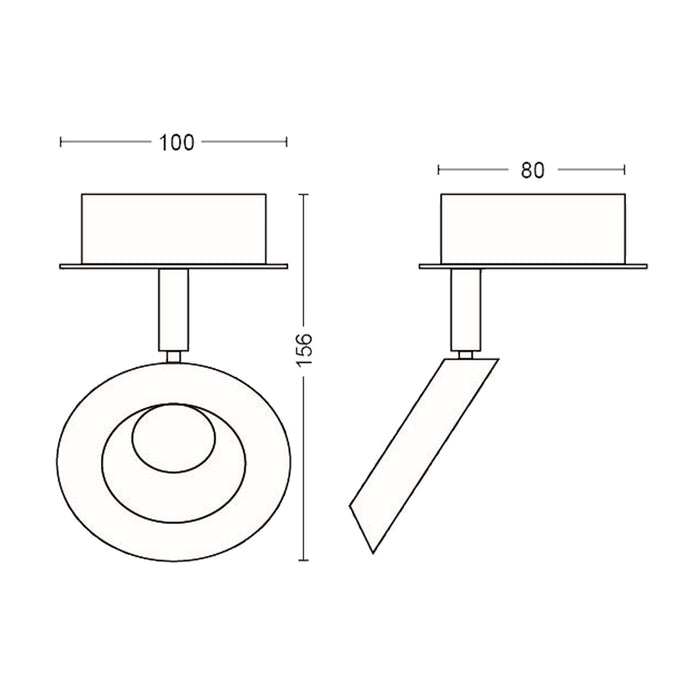 Aplique de Techo Philips Mackinaw 1x 5W Cromado