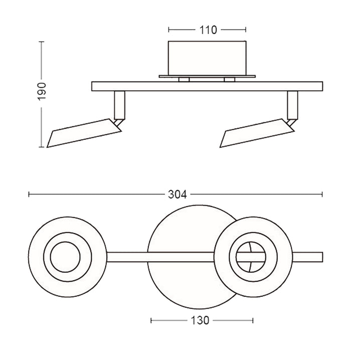 Aplique de Techo Philips Mackinaw 2x 5W Cromado