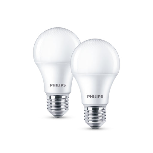 Ampolleta LED Philips 2x E27 A60 7.5W Luz Calida