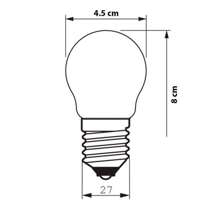 Ampolleta LED Philips Vintage Gota 3.5W P45 E27 Calida