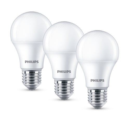 3x Ampolleta Led Philips 7.5w E27 A60 Luz Fria