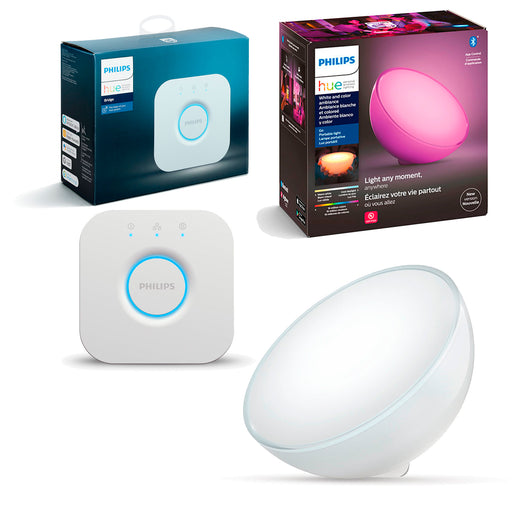 Pack Philips Hue Lampara Portatil Hue Go + Bridge Hue