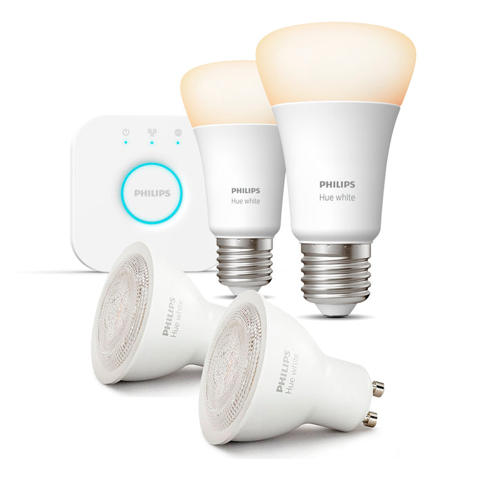 Pack Kit Inicio Philips Hue Blanco + 1 Ampolleta Hue GU10 Blanco