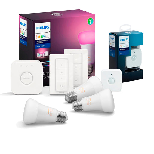 Pack Kit Inicio Philips Hue + Sensor de Movimiento