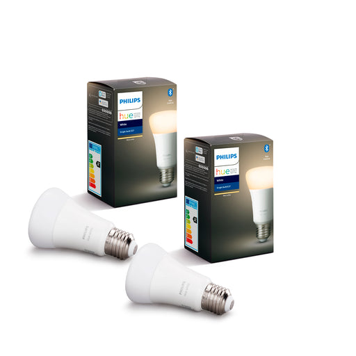 Pack Philips Hue 2 Ampolletas Hue Blanco Calido 9.5 W