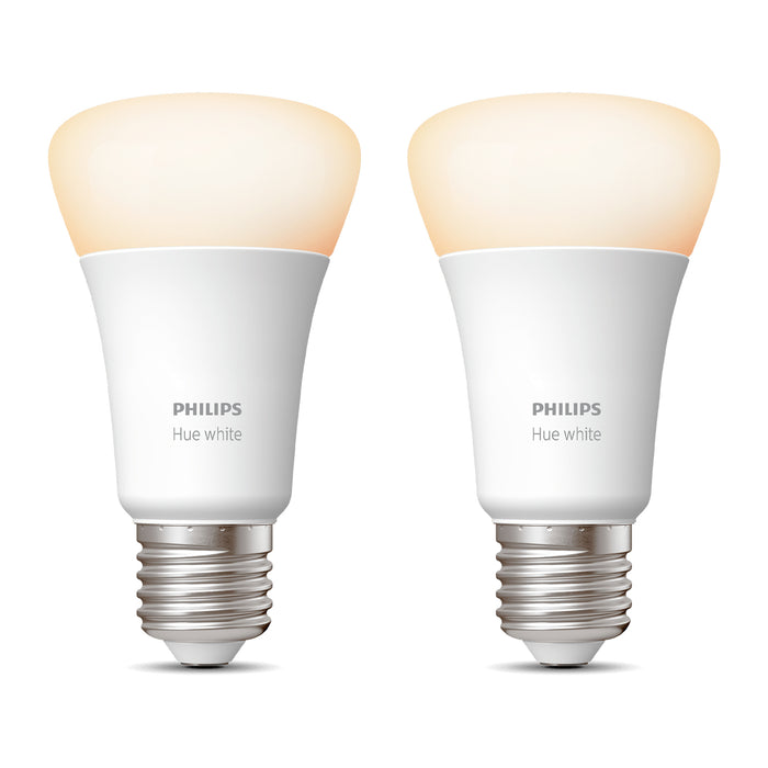 Pack Philips Hue 2 Ampolletas Hue Blanco Calido 9.5 W