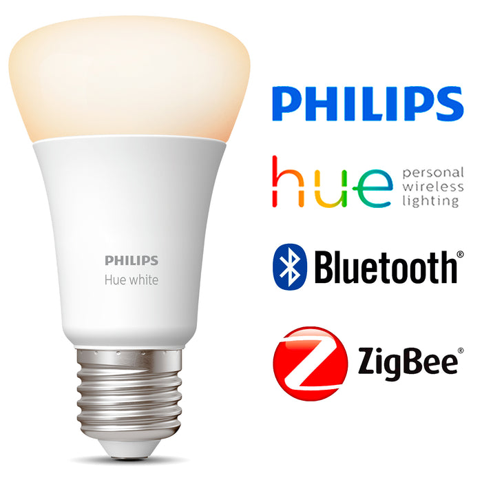 Pack Philips Hue 2 Ampolletas Hue Blanco Calido 9.5 W