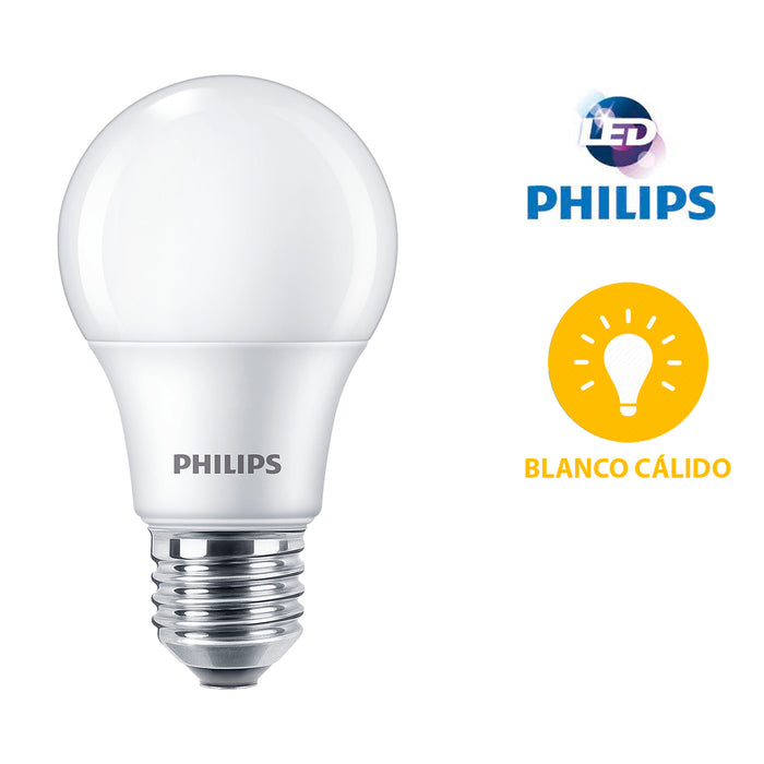 Pack 10 Ampolletas LED Philips EcoHome 12 Watts E27 Calida