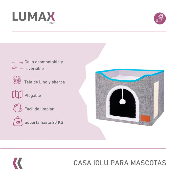 Cama Casa Iglu Para Mascotas Gato Y Perro Pequeño