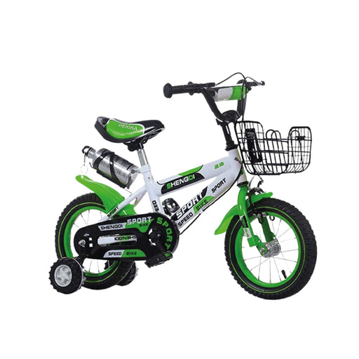 Bicicleta Infantil Lumax Aro 12 Verde Con Rueditas