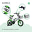 Bicicleta Infantil Lumax Aro 12 Verde Con Rueditas