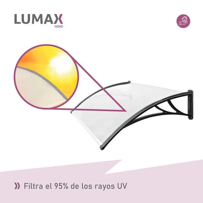 Alero Policarbonato 1,0 x 0,8 Transparente