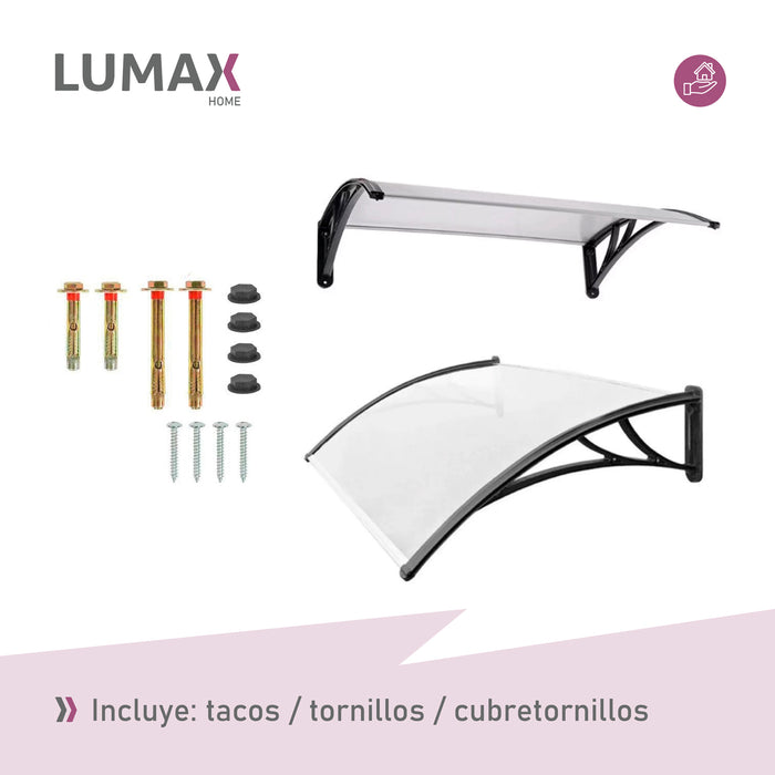 Alero Policarbonato 1,0 x 0,8 Transparente