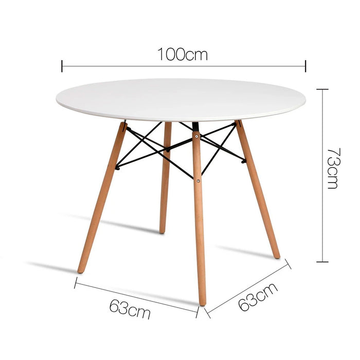 Mesa de Comedor Nordica Eames Redonda 100cm