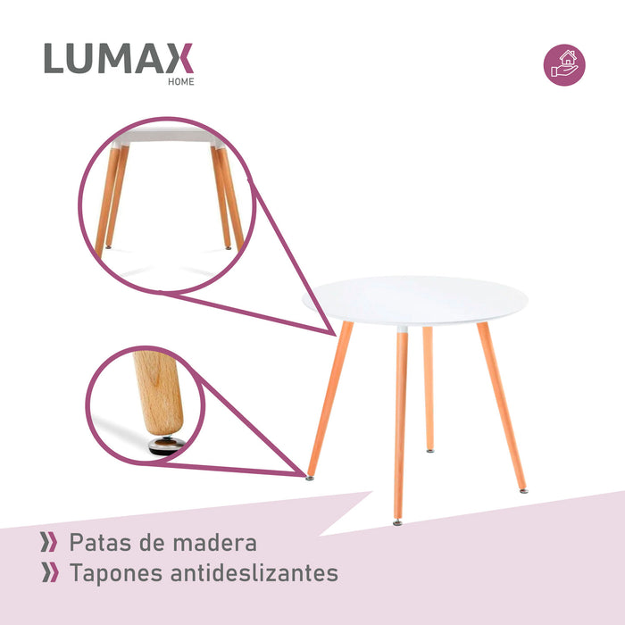 Mesa Eames Redonda 120cm Blanca Muebles Metinca