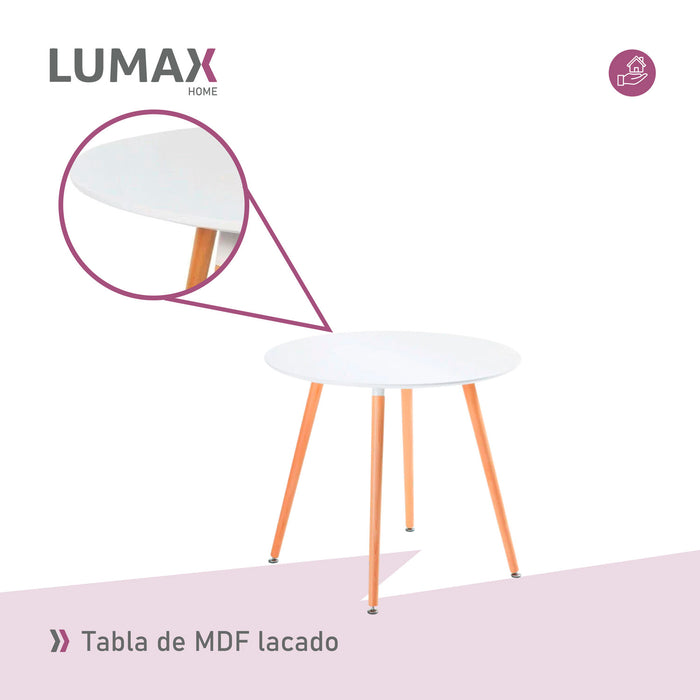 Mesa Eames Redonda 120cm Blanca Muebles Metinca