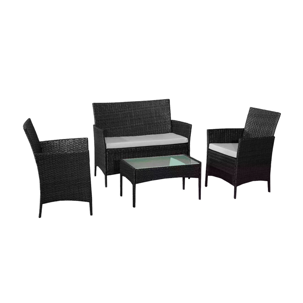 Juego de Terraza Simil Rattan 4 Piezas Aleli ZGS-973