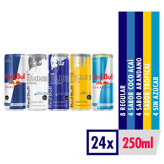 Red Bull Mix Sabores Bebida Energetica 24 Pack Envio Gratis