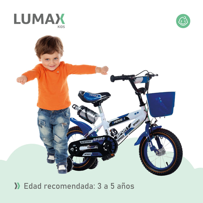 Bicicleta Infantil Lumax Aro 14 Color Azul