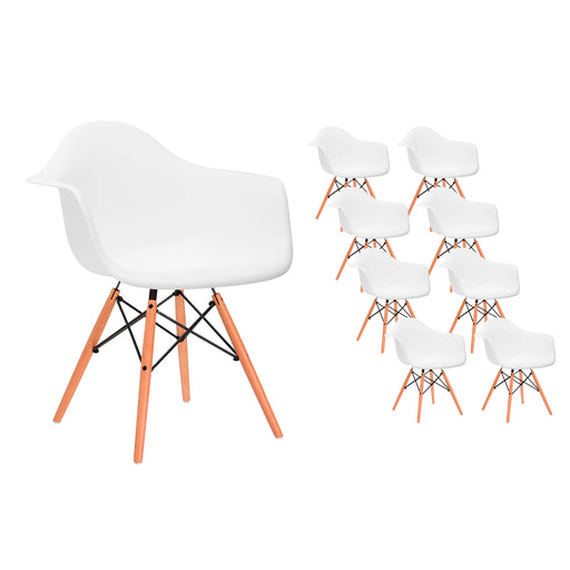 Pack 10 Silla Eames Butaca Blanca DAW