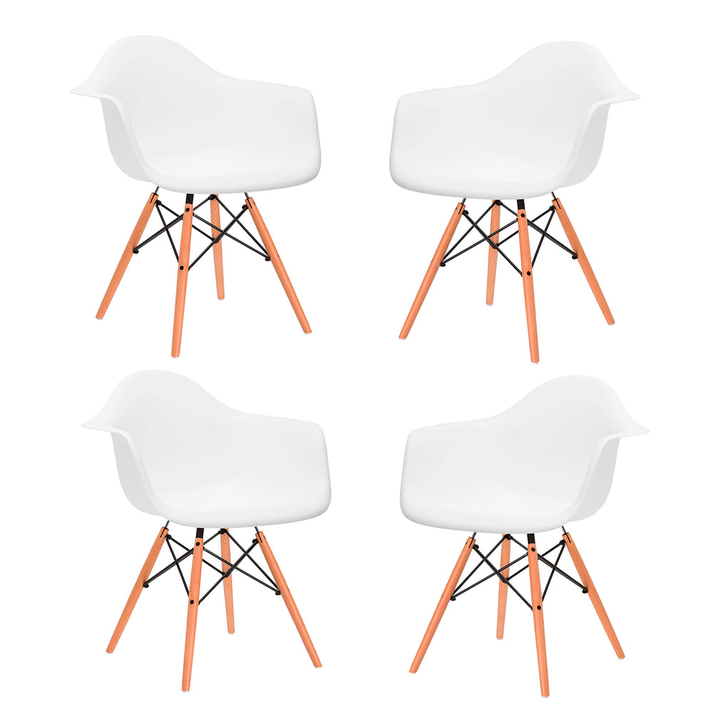 Pack 4 Silla Eames Butaca Blanca DAW