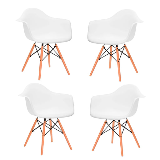 Pack 4 Silla Eames Butaca Blanca DAW