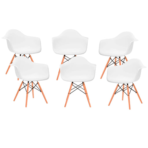 Pack 6 Silla Eames Butaca Blanca DAW