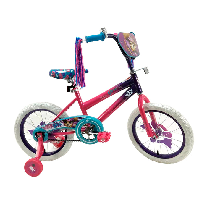 Bicicleta Infantil Paw Patrol La Pelicula Skay Aro 16 Rosado