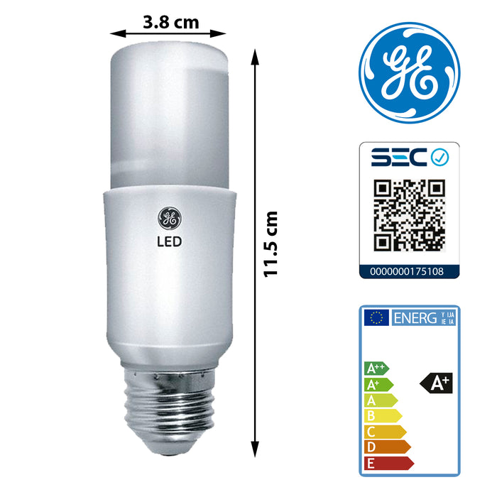 Ampolleta LED General Electric Stik 13W E27 Cert SEC