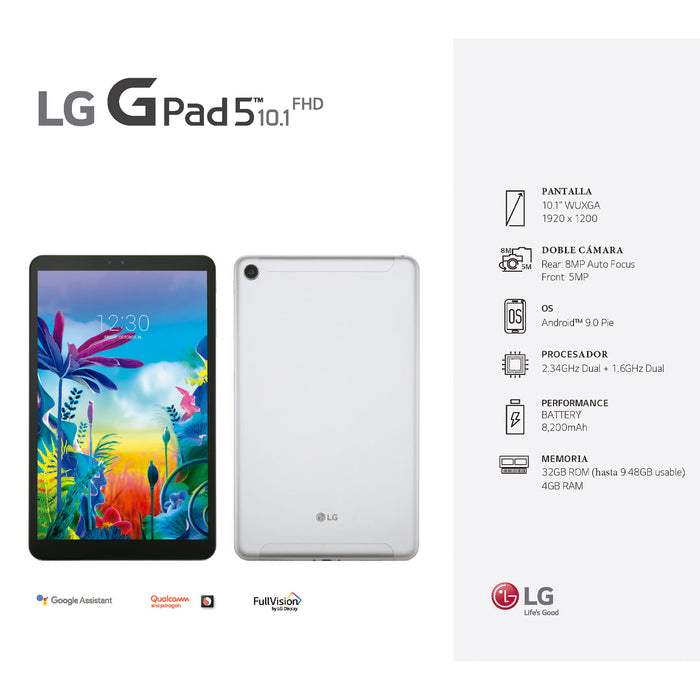 Tablet LG G Pad 5 10.1 4G 32Gb 4Gb Android 9.0 Pie
