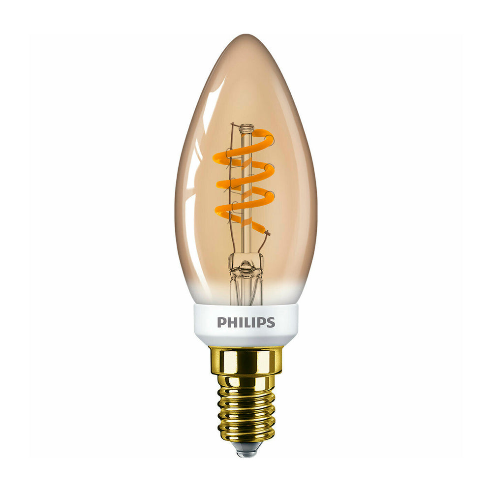 Ampolleta LED Philips Vintage Vela E14 B35 3.5W Calida
