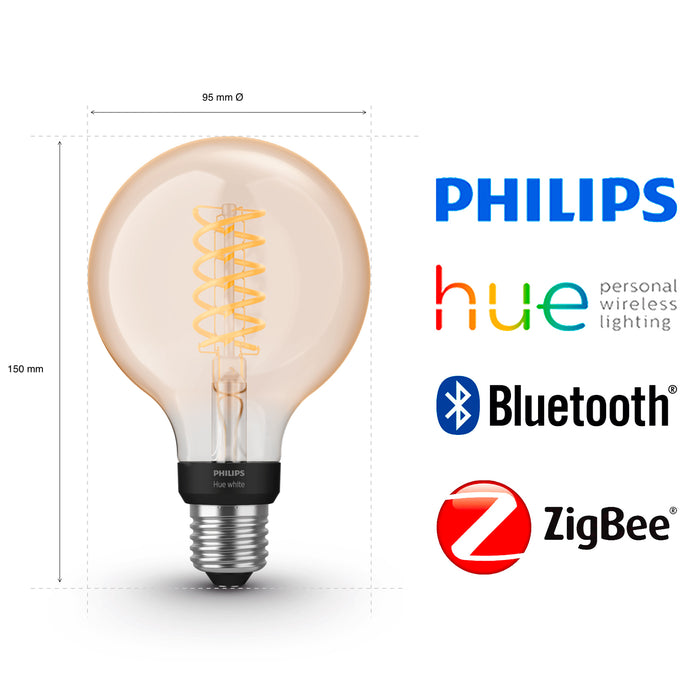 Ampolleta LED Philips Hue Vintage Globo G93 BT