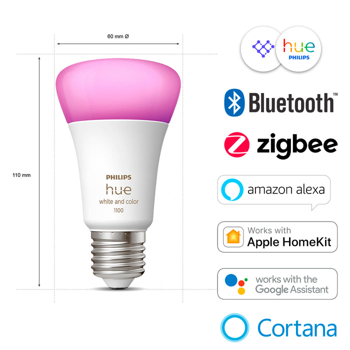 Kit De Inicio Philips Hue White Color Luz Color + 3 Lámparas